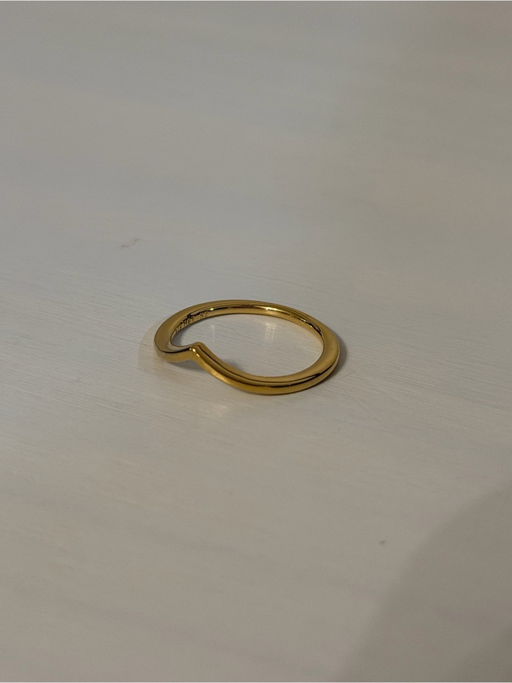 Pandora Polished Wishbone Ring - 14k Gold Plated